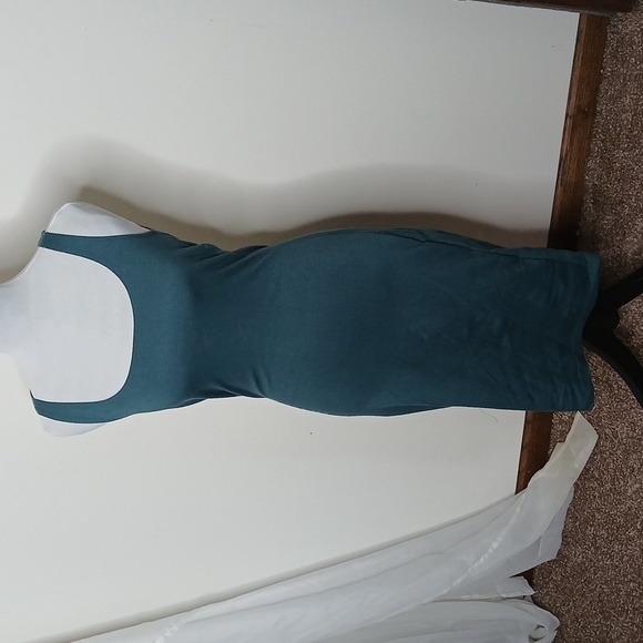 Cotton on teal kimi scooped bodycon midi dress size small - Picture 1 of 13